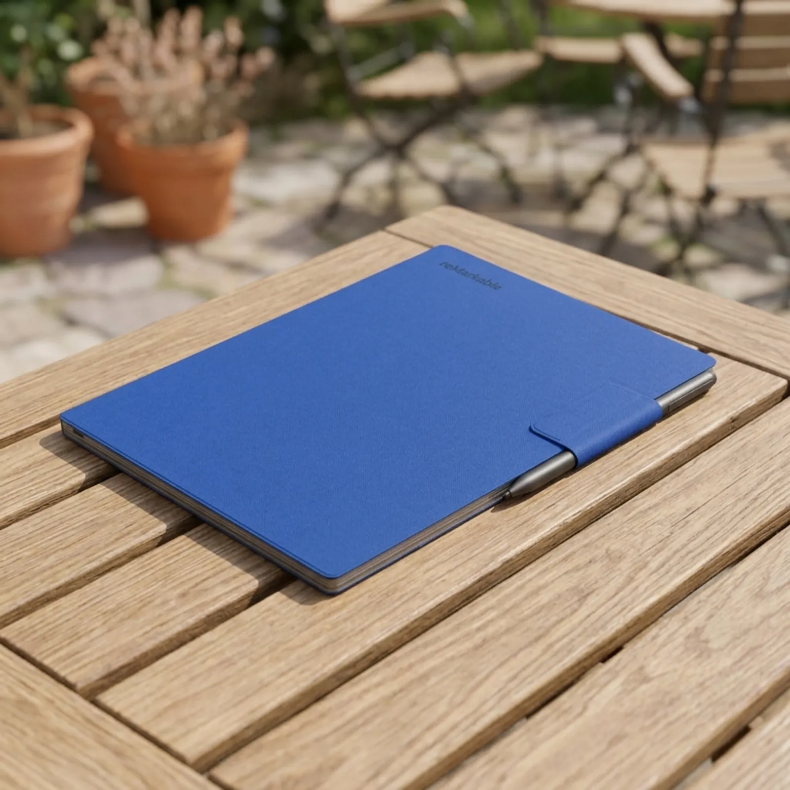 Euti eMarkable Paper Pro - Book Folio Mosaic weave - Cobalt - Plava