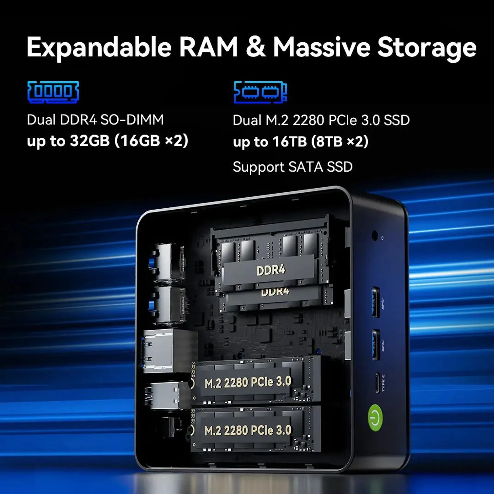 Mini PC GMKtec G11 Plus AMD Ryzen 5 3500U 16GB RAM + 512GB SSD WIN 11 Pro