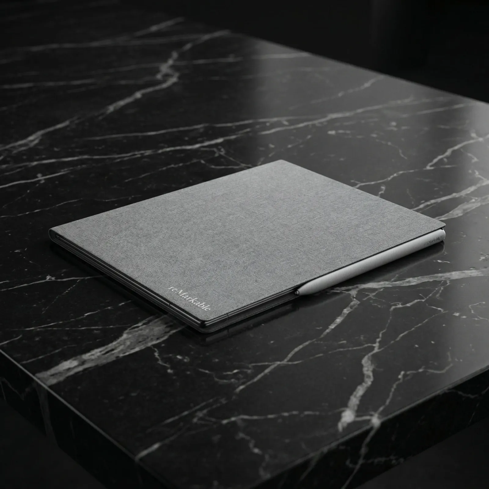 Case reMarkable 2- Book Folio Polymer weave - Grey