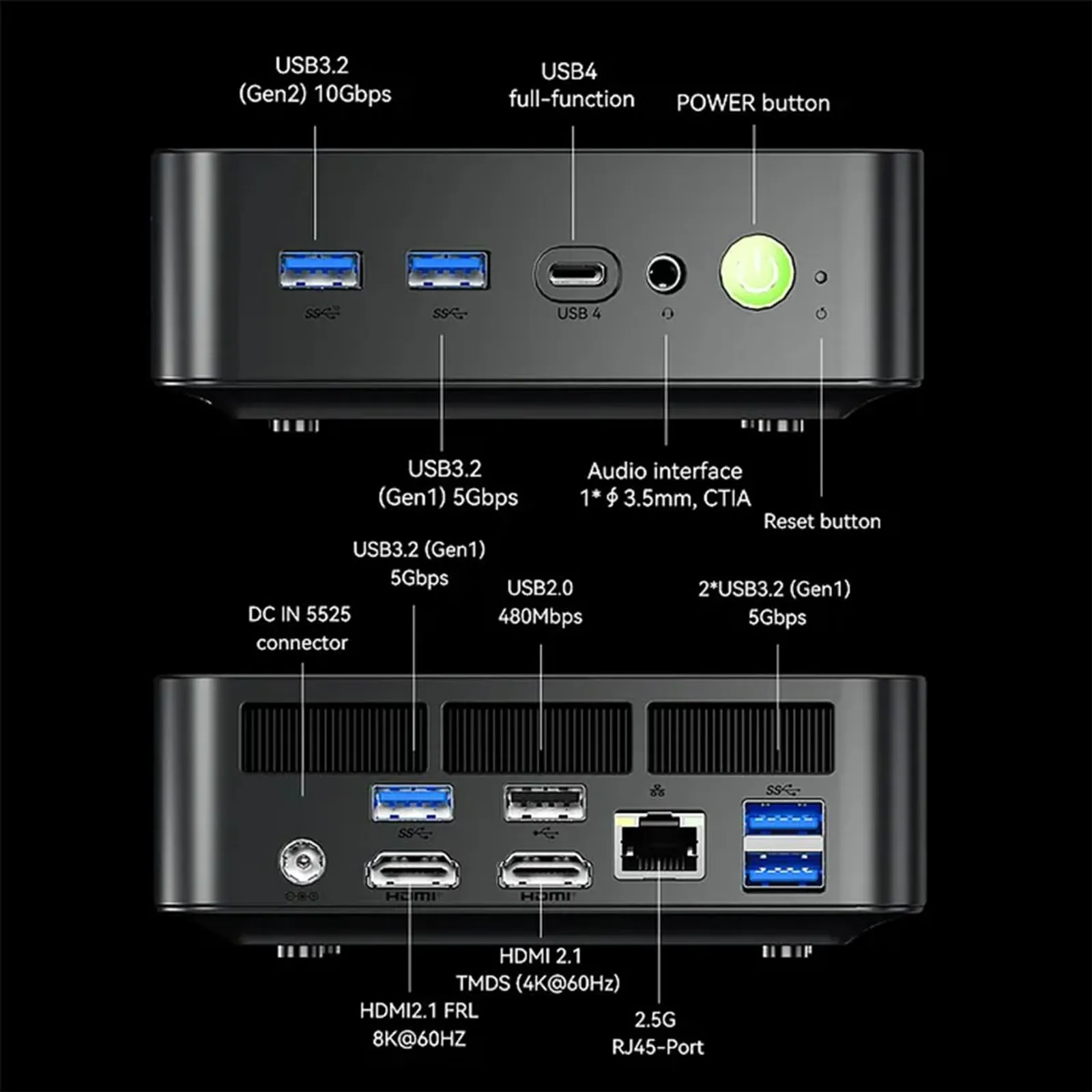 Mini PC GMKtec K17 Intel Ultra 5 226V - 16GB DDR5 + 1TB SSD WIN 11 Pro