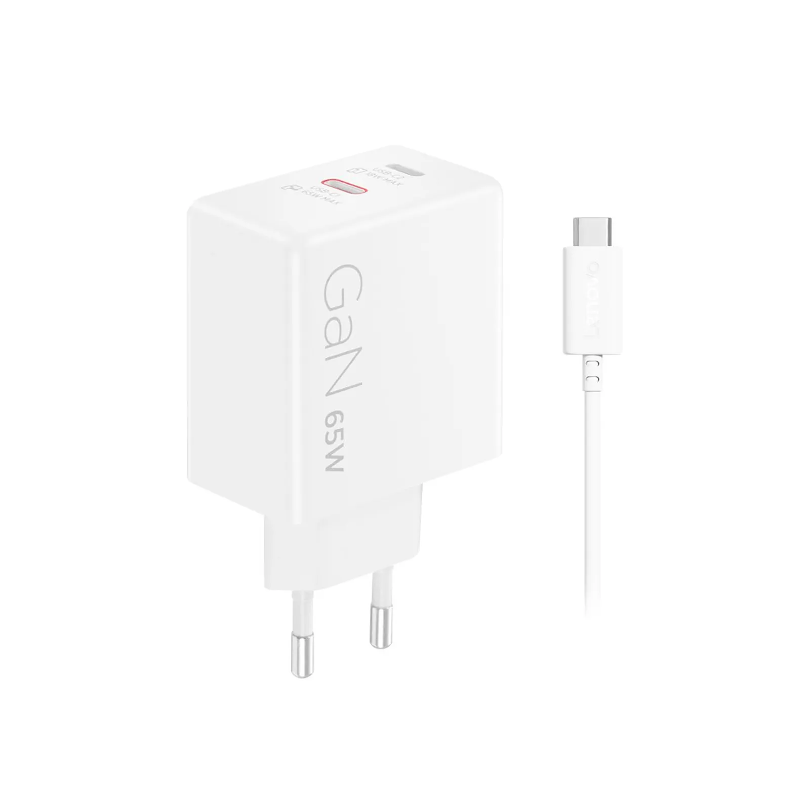 Lenovo Dual USB-C 65W GaN polnilec