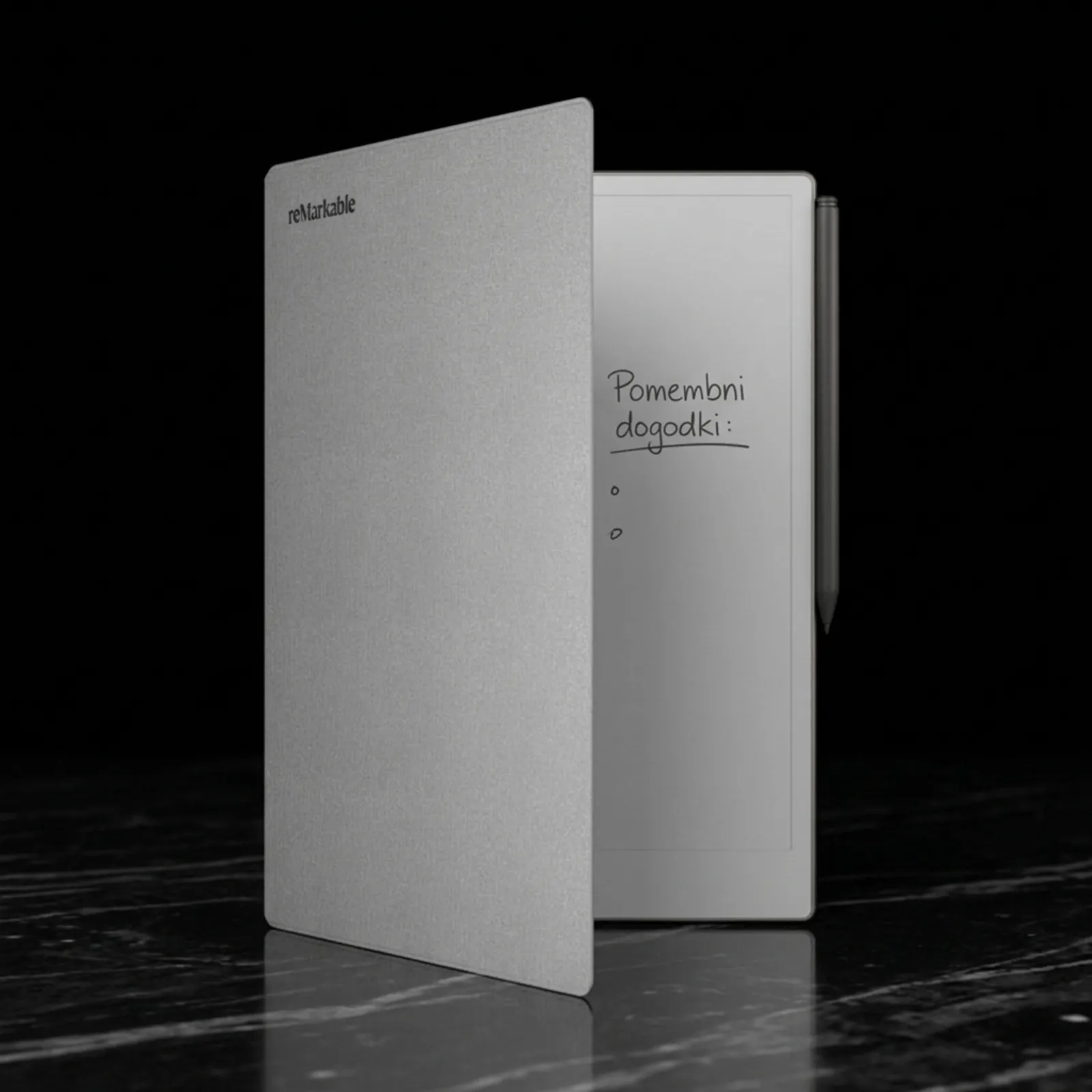 Case reMarkable Paper Pro - Book Folio Polymer weave - Gray