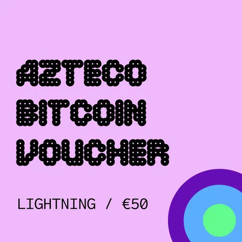 Azteco Bitcoin Lightning 50 EUR kupon/bon