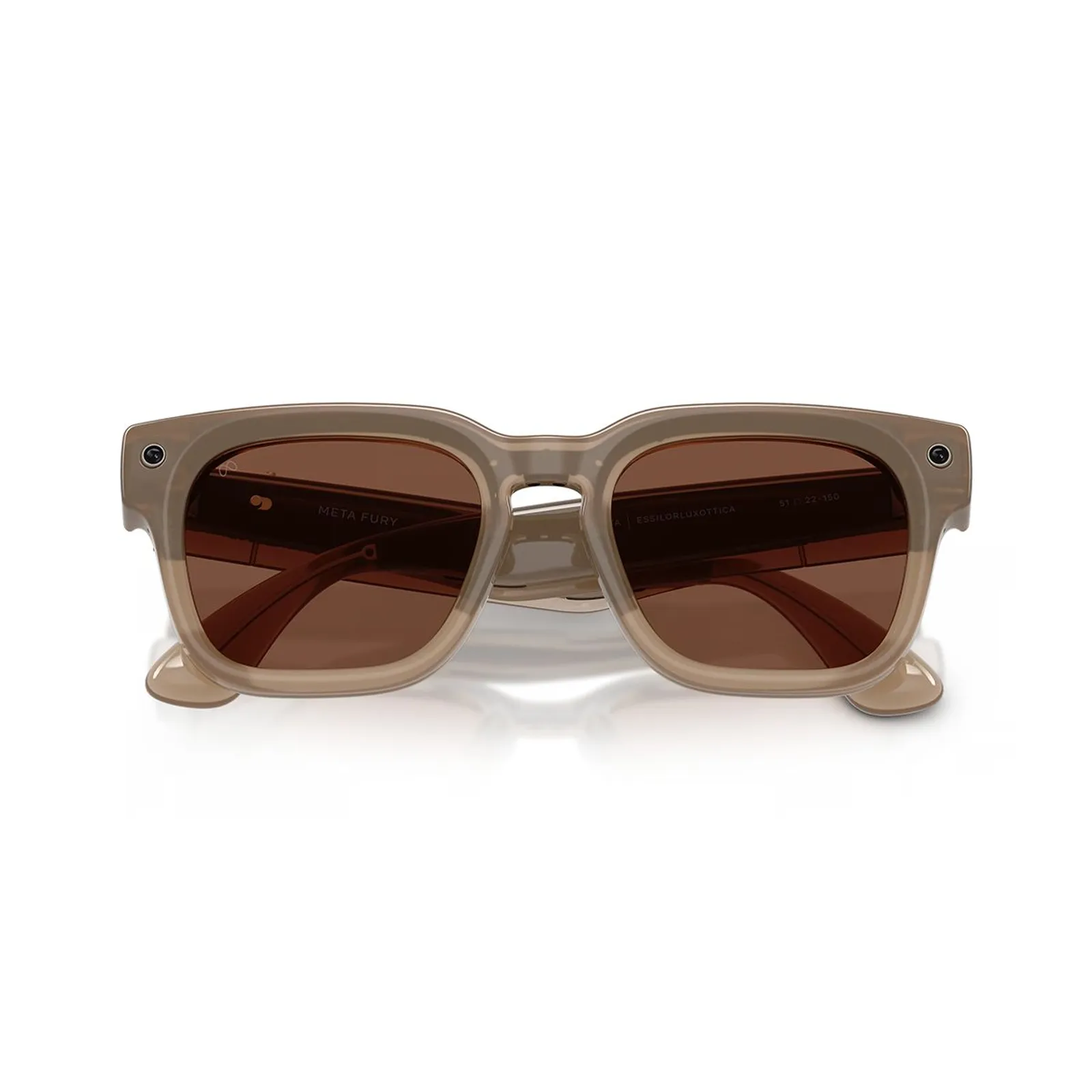 Meta Fury - Dark Amber Lenses, Sandstone, 149-51, smart glasses