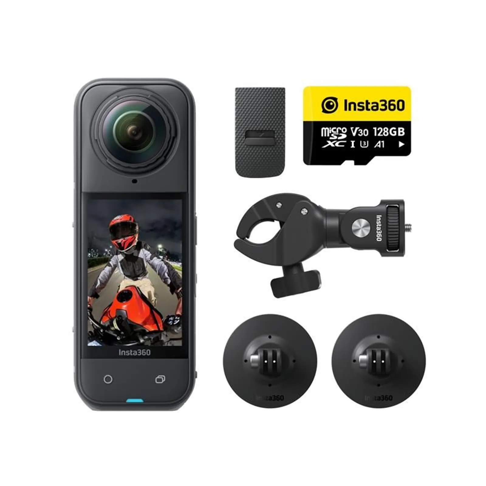 Caméra d'action Insta360 X5 – Pack Moto