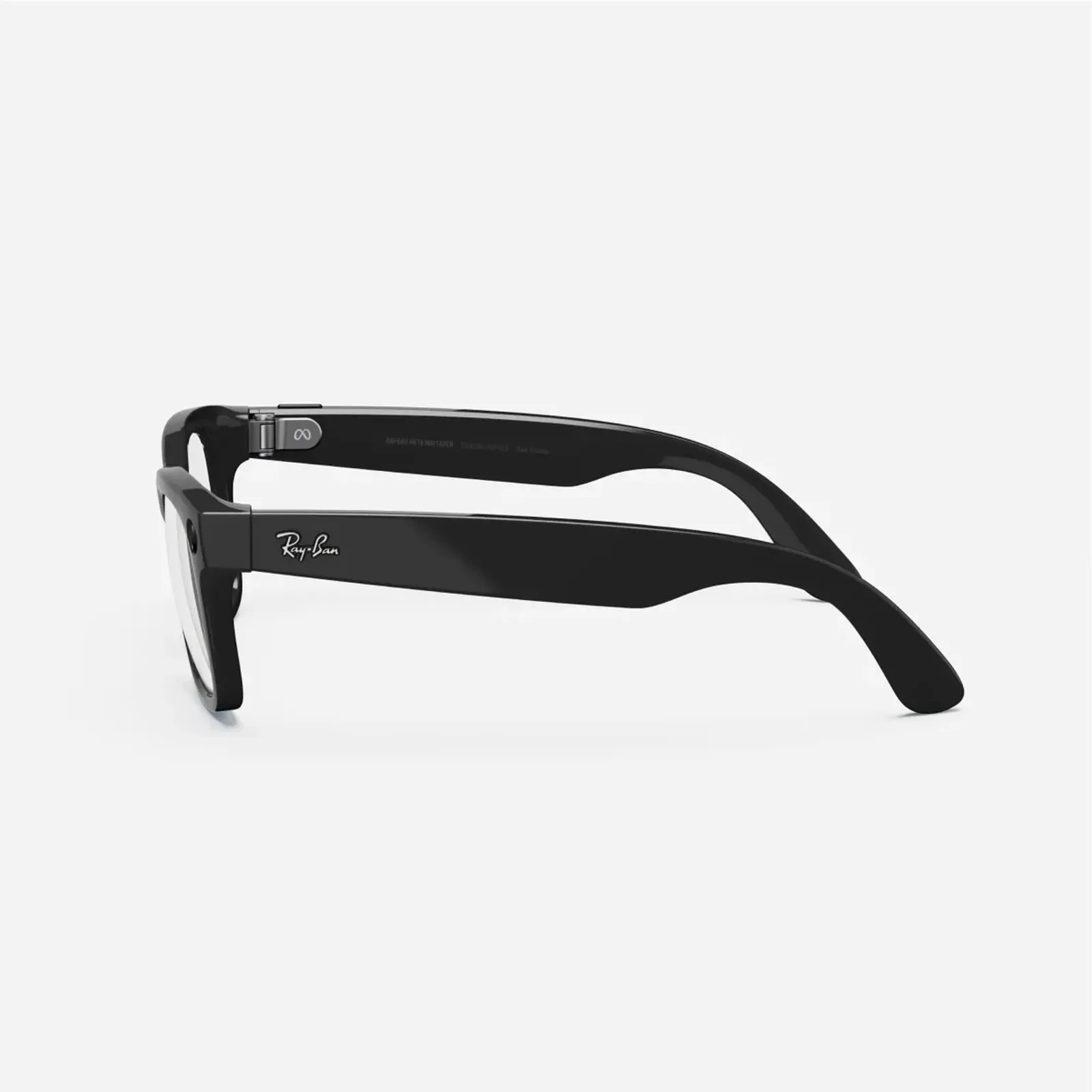 Ray-Ban Meta Wayfarer (Gen 1) Shiny Black, Clear Lenses Large 155/53 (601ST3-53)