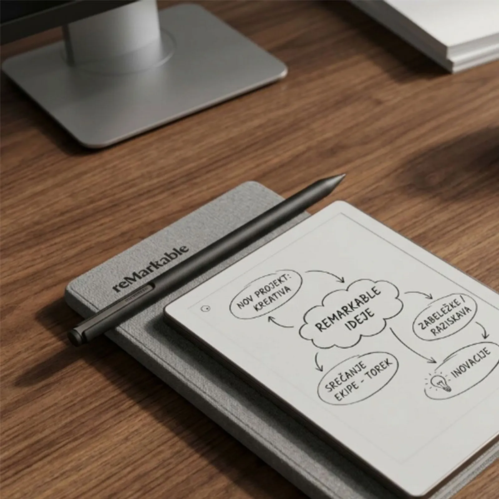 Paper Tablet reMarkable Paper Pro Move + Marker Plus + Book Folio Grey