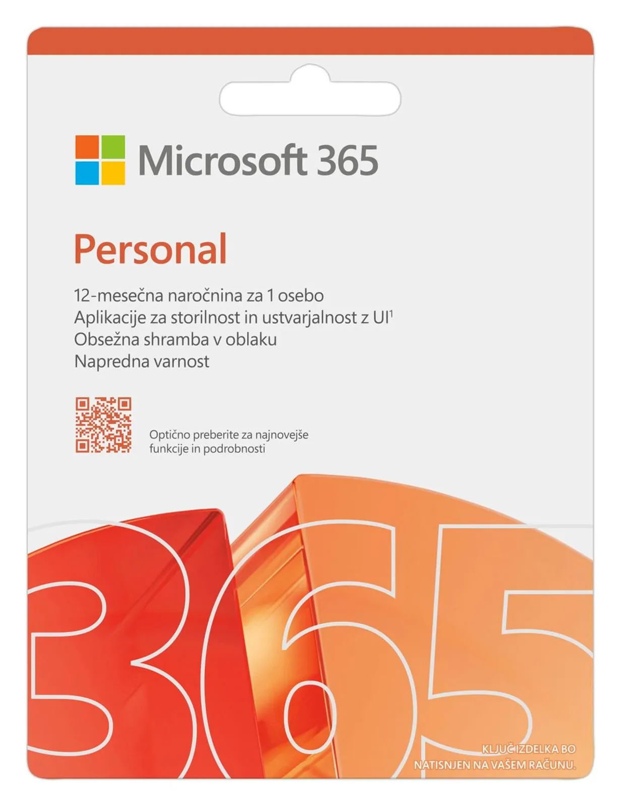 MICROSOFT 365 Personal FPP 32/64 bit one-year subscription