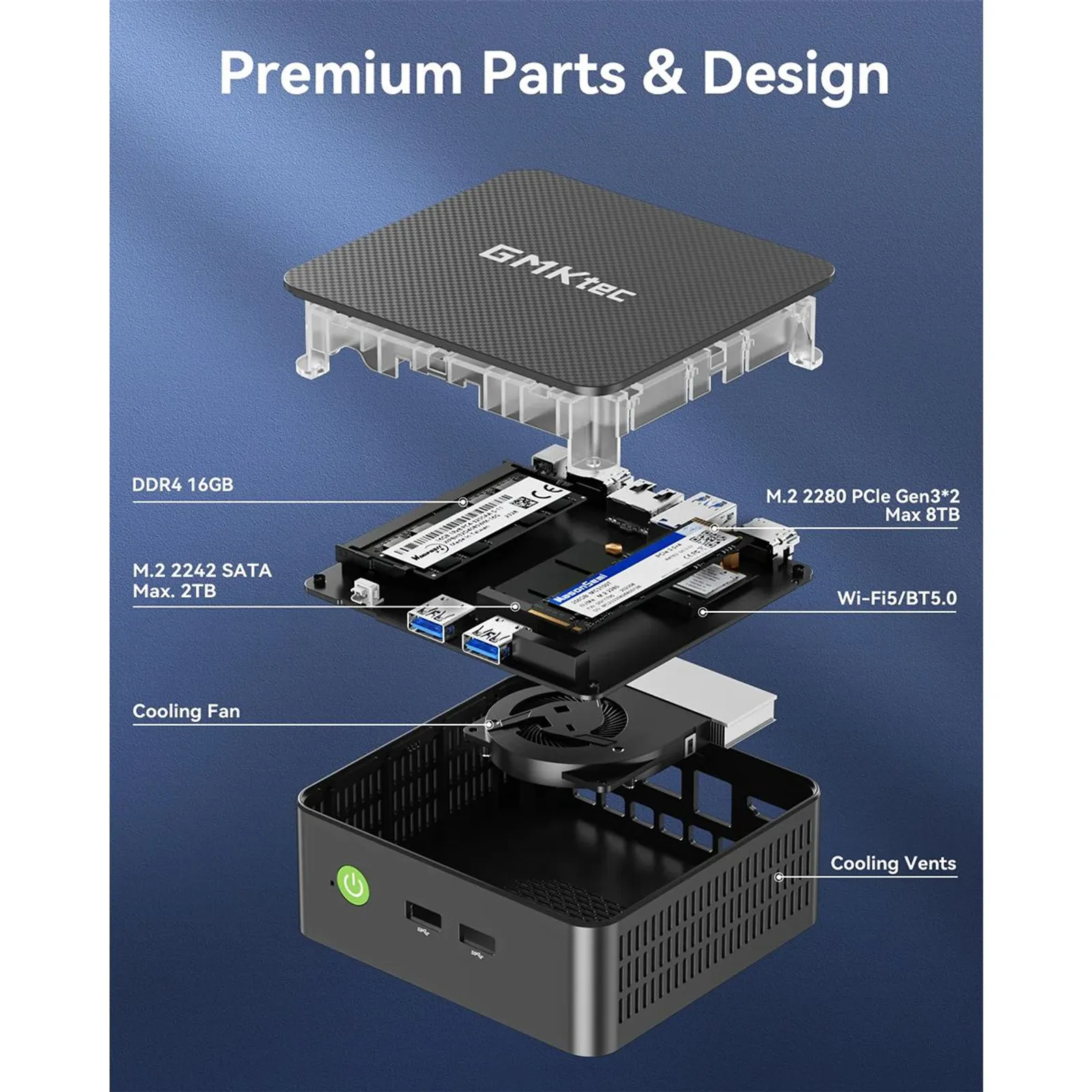 Mini PC GMKtec G3S Intel N95 8GB RAM + 128GB SSD WIN 11 Pro