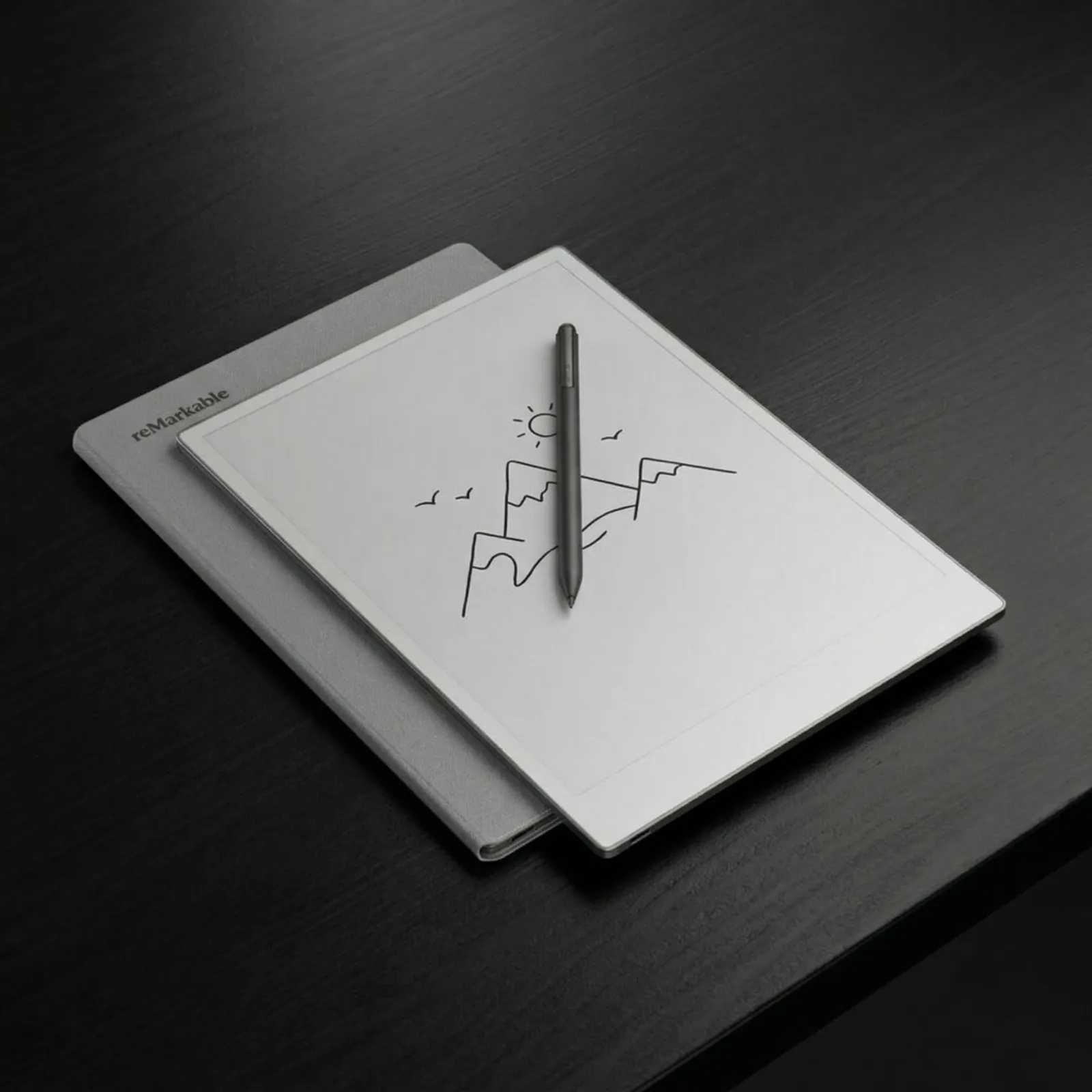 Case reMarkable Paper Pro - Book Folio Polymer weave - Gray