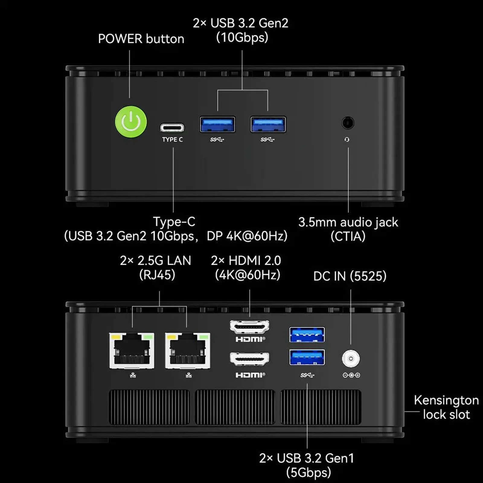 Mini PC GMKtec G11 Plus AMD Ryzen 5 3500U 16GB RAM + 512GB SSD WIN 11 Pro