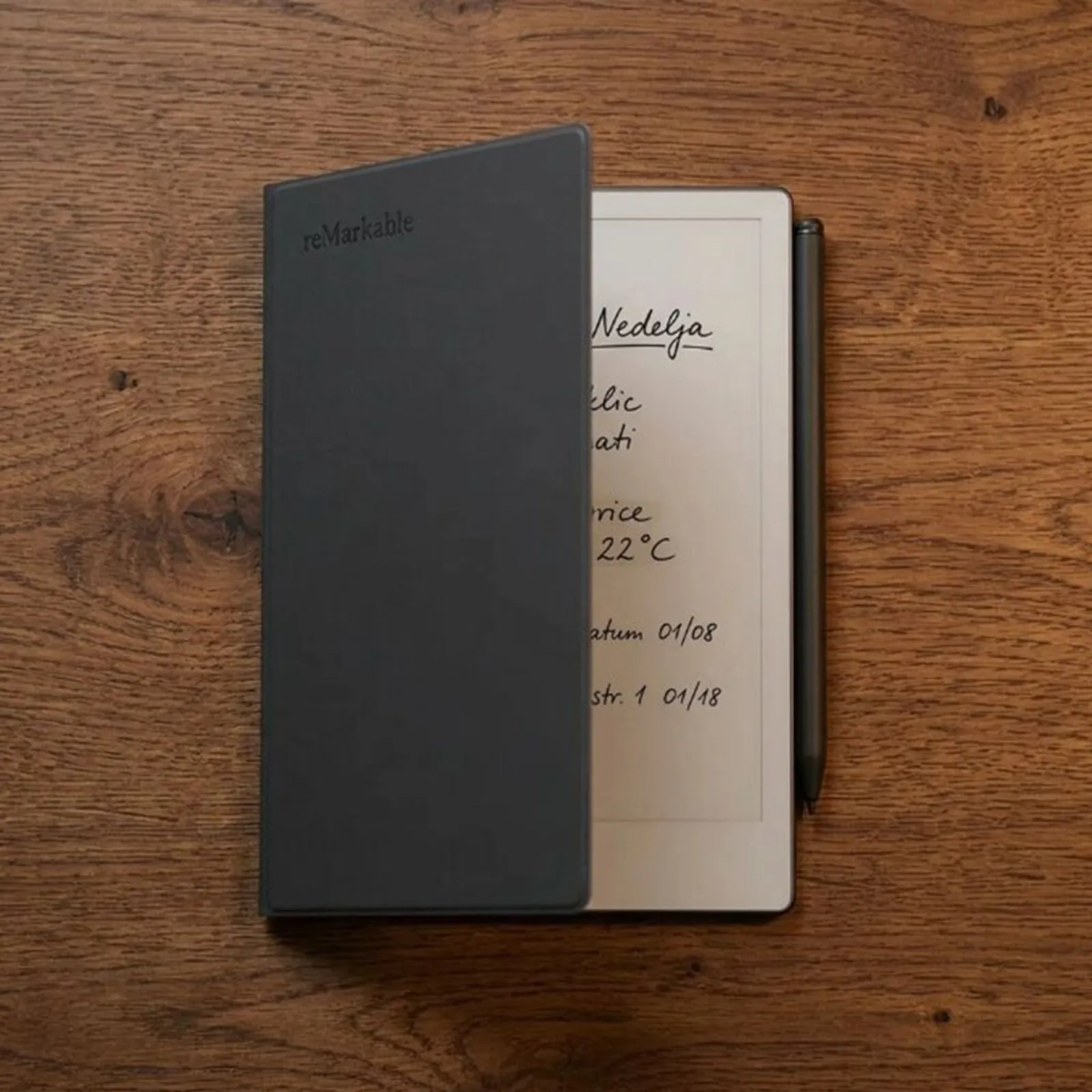 Etui reMarkable Pro Move - Book Folio Premium leather - Black