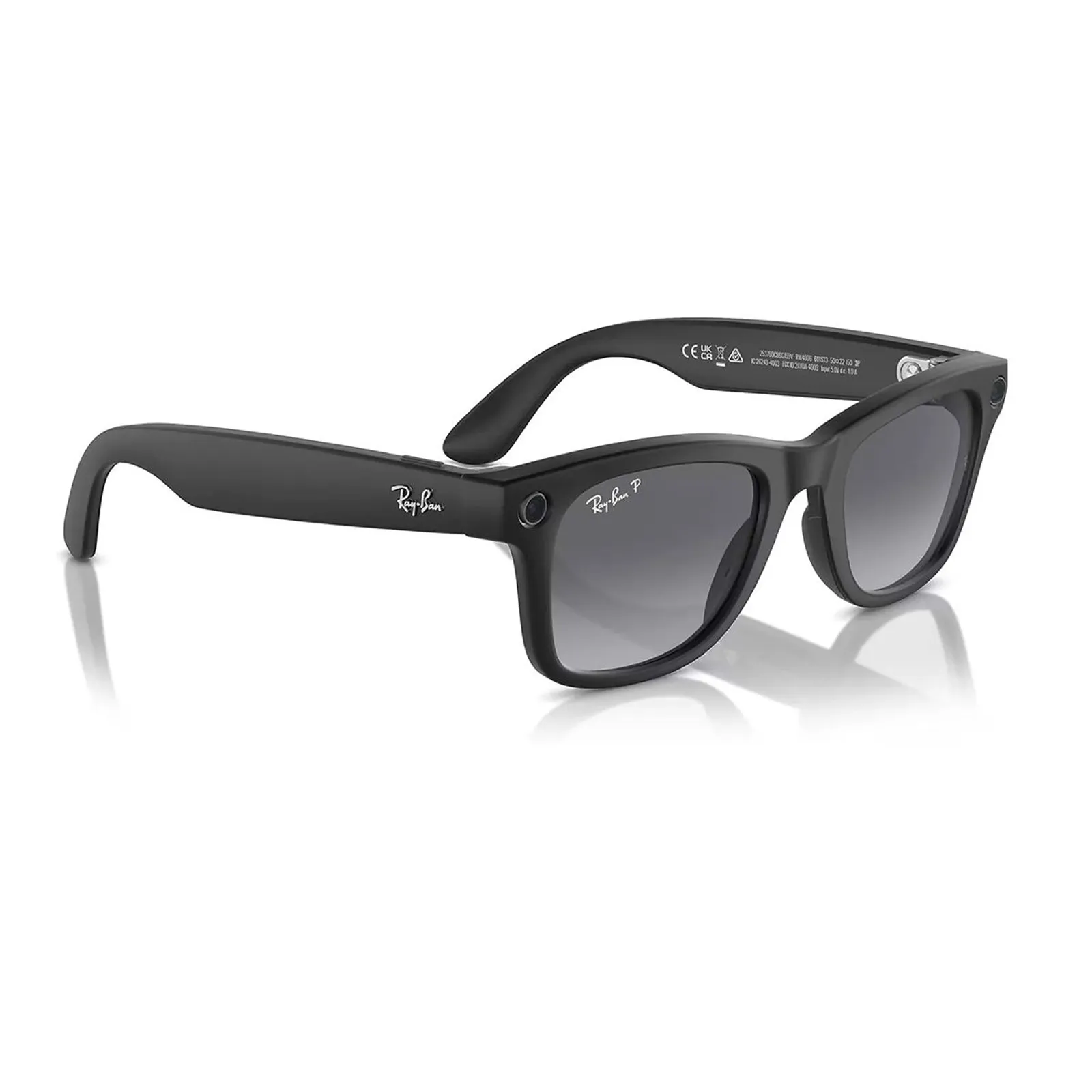 Ray-Ban Meta Wayfarer (Gen 1) Matte Black, Polarized Gradient Graphite Large 155/53 RW4008 (601ST3-53)