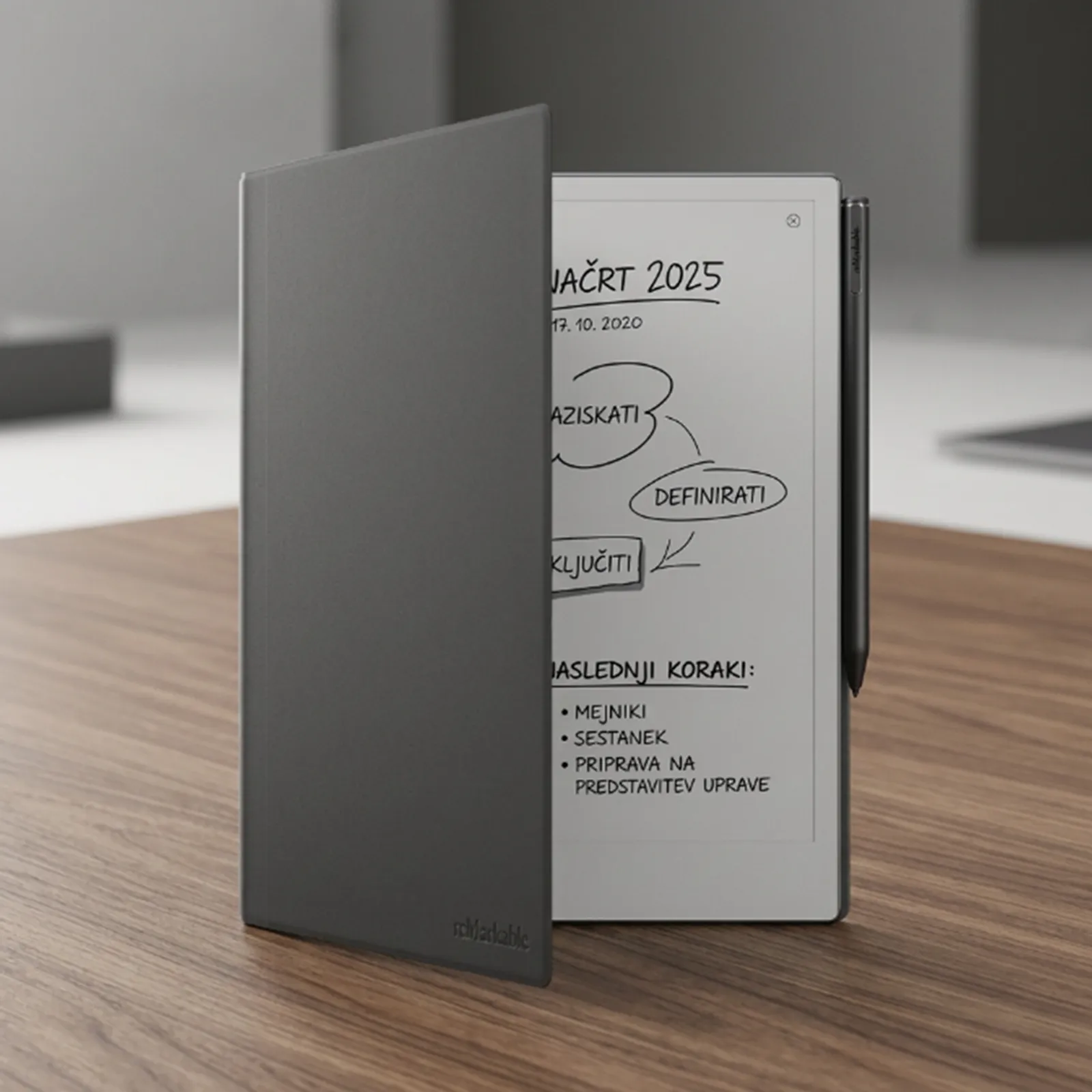 Etui reMarkable 2 - Book Folio Premium koža - Crna