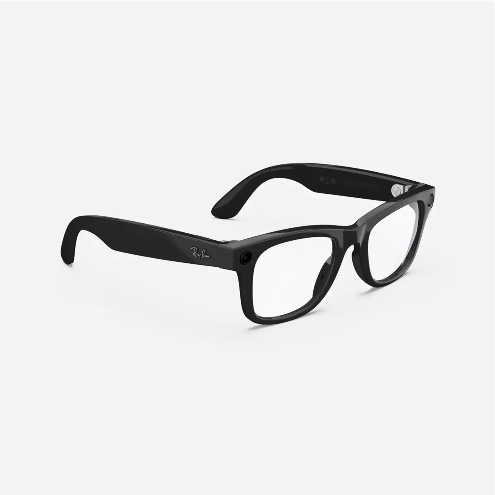 Ray-Ban Meta Wayfarer (Gen 1) Shiny Black, Clear Lenses Large 155/53 (601ST3-53)