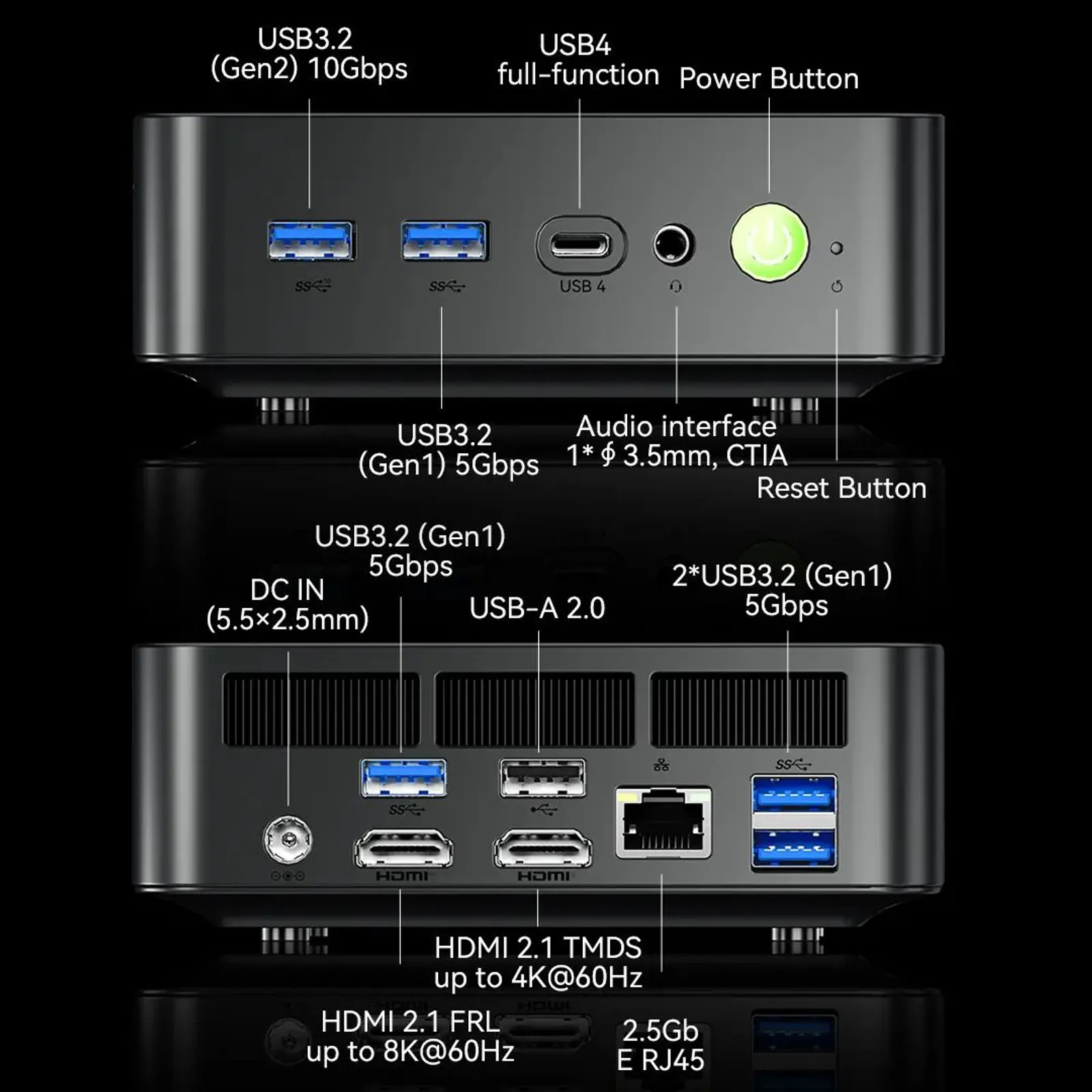 Mini PC GMKtec K17 Plus Intel Core Ultra 7 258V 32GB RAM + 1TB SSD WIN 11 Pro