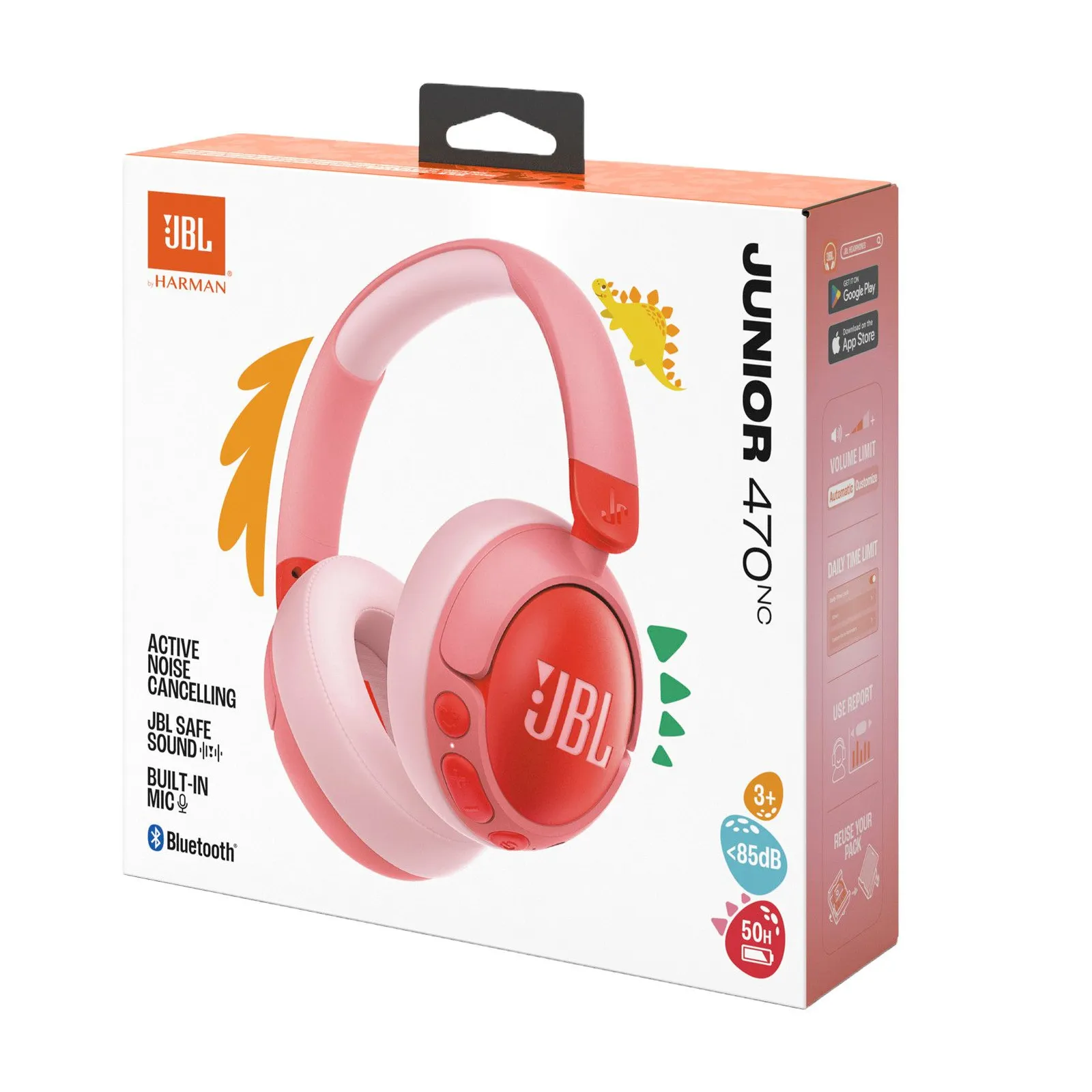 JBL JR 470 NC roza slušalke
