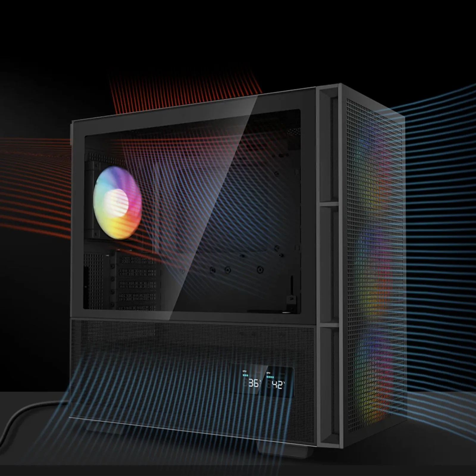 UVI OMEGA AM97 Ryzen 7 9700X, RX 9070 XT 16GB, 2TB SSD, 32GB RAM, 850W, liquid cooling (Black)