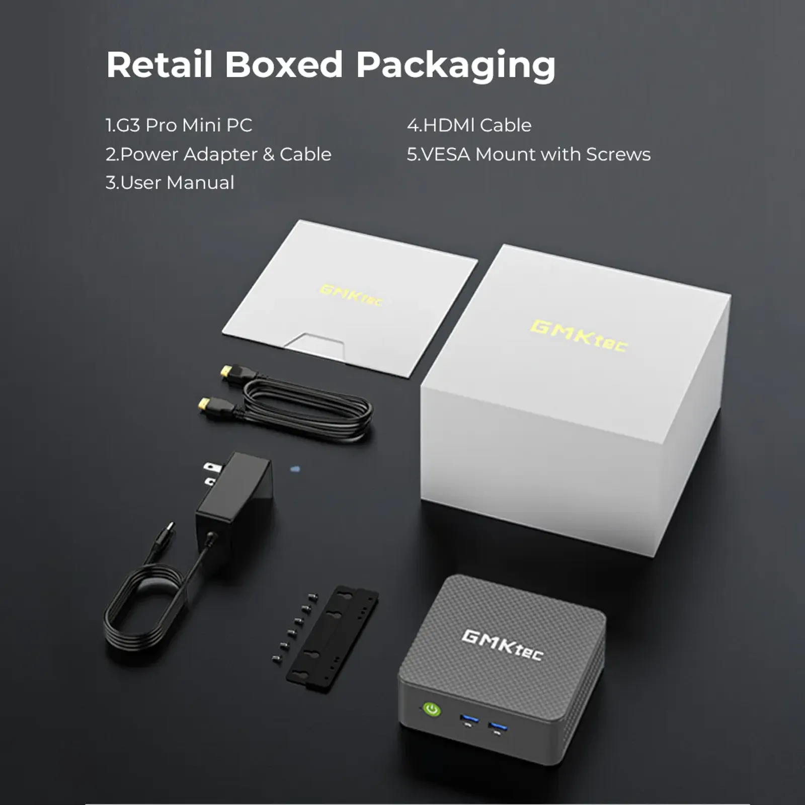 Mini PC GMKtec G3 Pro Intel i3 10110U - 16GB DDR4 + 256GB SSD WIN 11 Pro