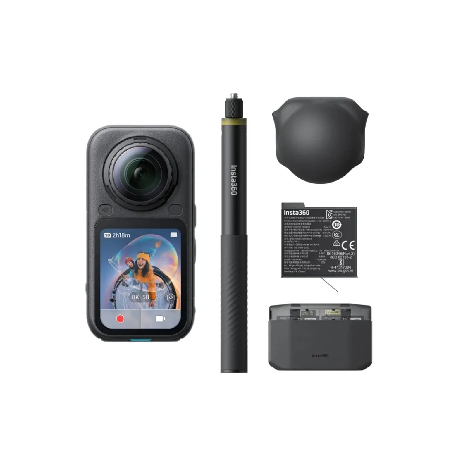 Insta360 X6 Midnight Black Essentials paket akcijska kamera