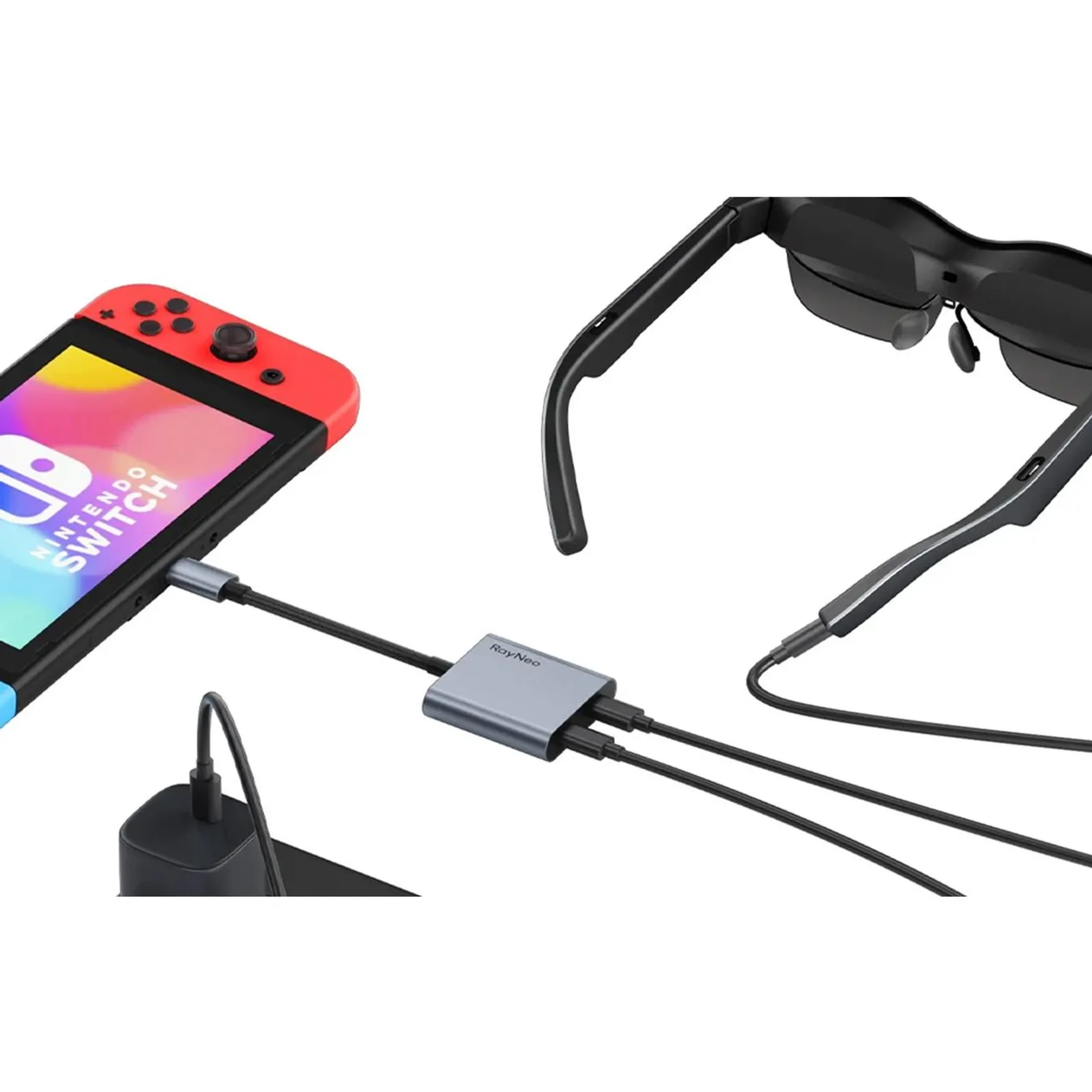 RayNeo USB-C polnilni adapter za AR očala