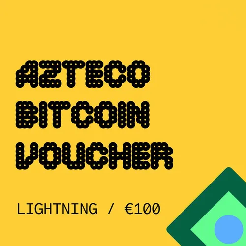 Azteco Bitcoin Lightning 100 EUR kupon/bon